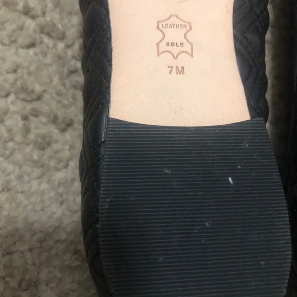 Tory Burch Marion Quilted Leather Ballet Flats  Size 7 GREAT CONDITIONS